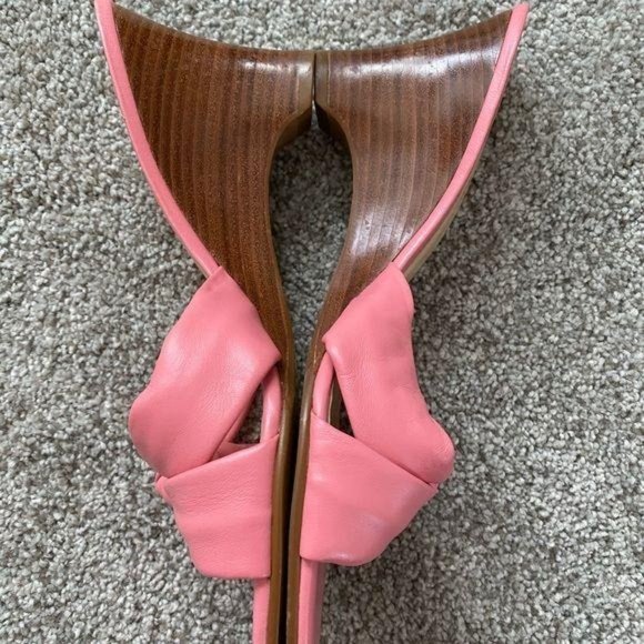 LOFT Pink Knotted Open Toe Wedge Sandal - Picture 1 of 9